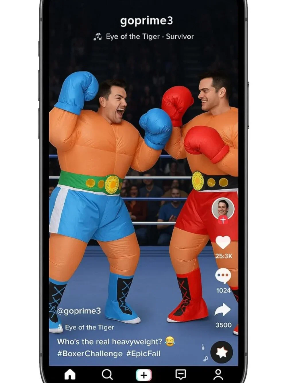 Inflatable Adult Boxer Costume – Fun Halloween Blow-Up Suit with Oversized